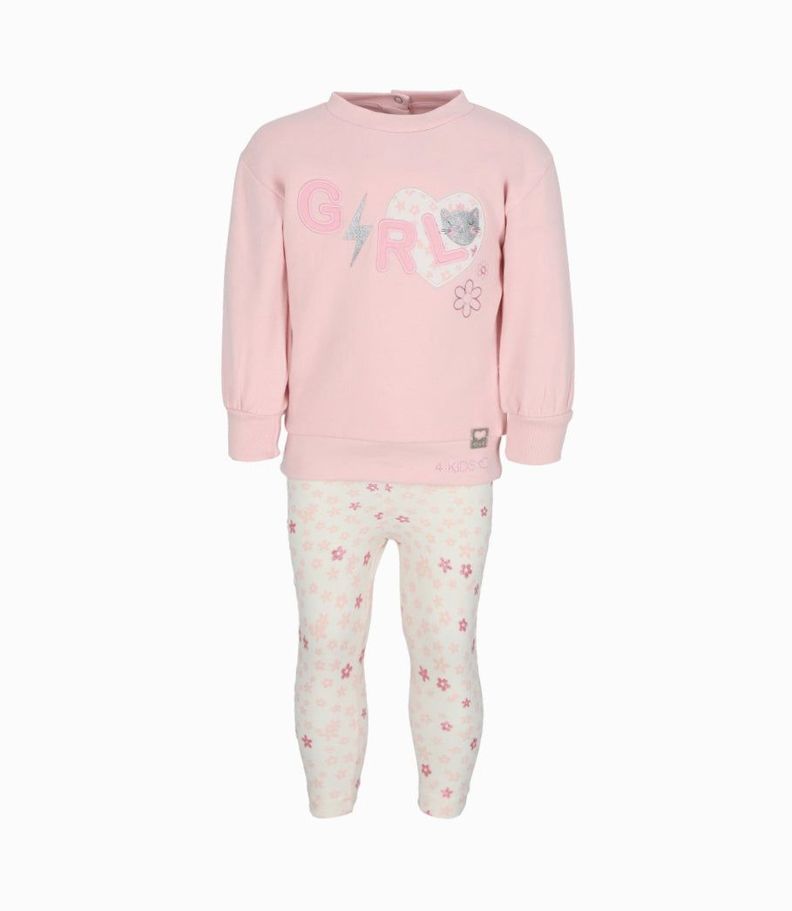 Conjunto bebés girl rosado 4 Kids-0