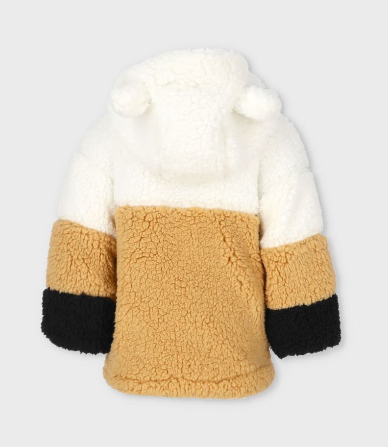 Chaqueta bebés sherpa blanco Black and Blue-1