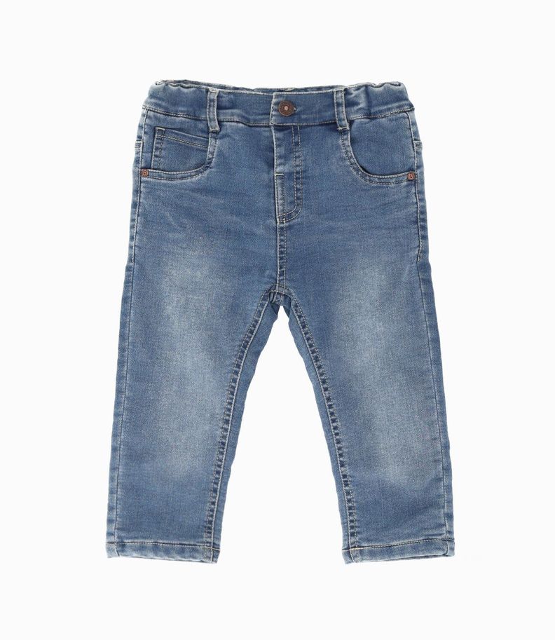 Jeans bebés con suspensores denim celeste Black and Blue-0