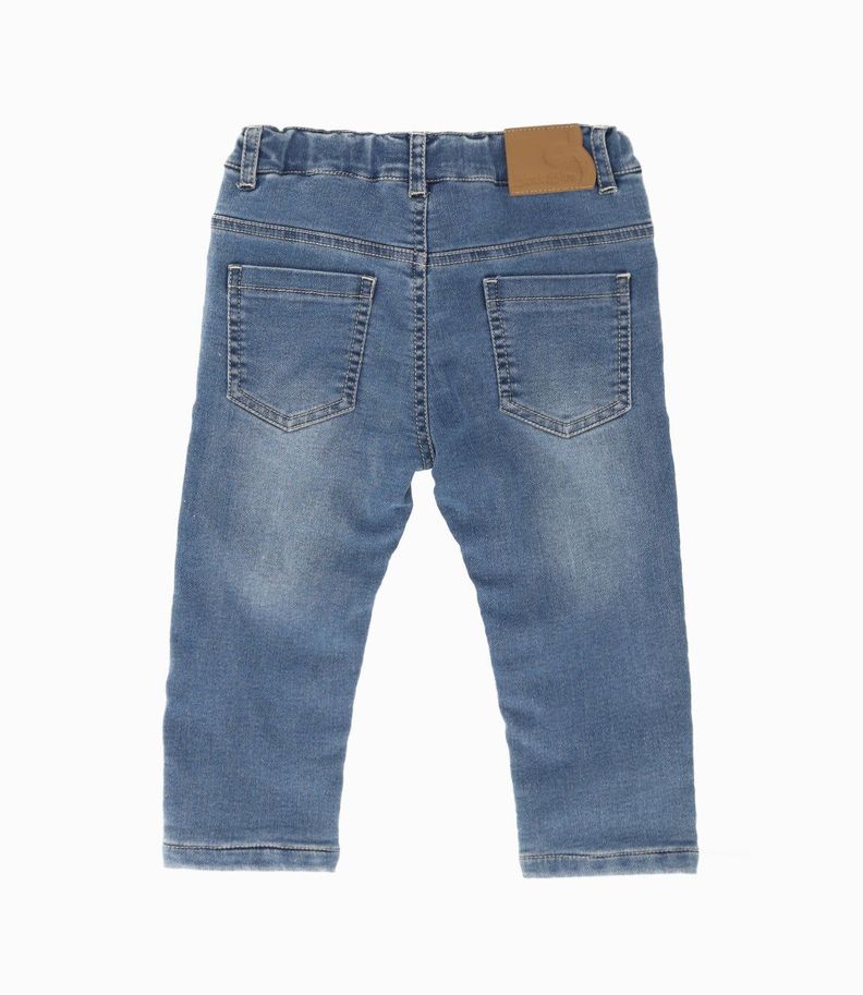Jeans bebés con suspensores denim celeste Black and Blue-1