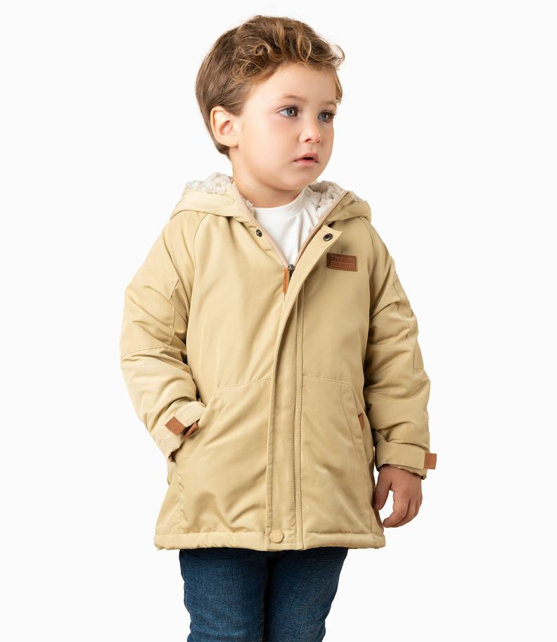 Abrigo bebés impermeable beige Black and Blue-0