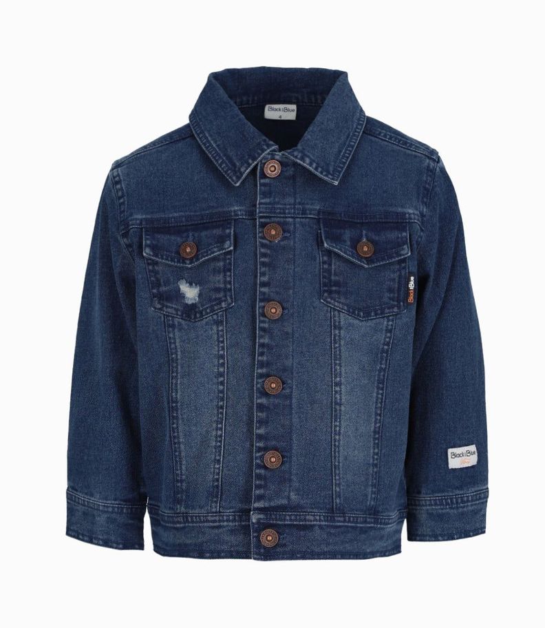 Chaqueta niño básica denim azul Black and Blue-0