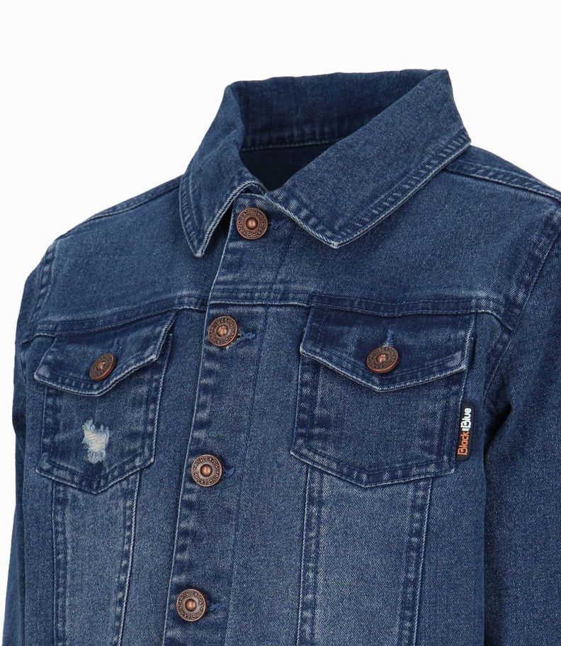 Chaqueta niño básica denim azul Black and Blue-2