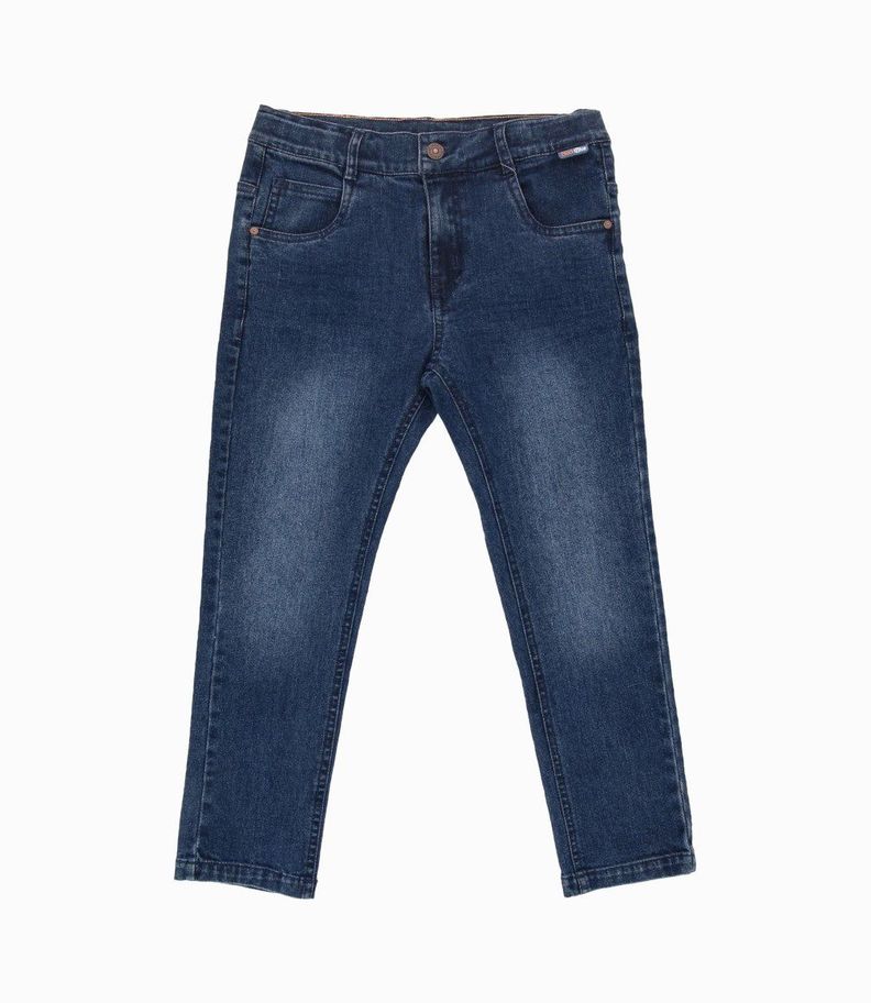 Jeans niño pitillos denim azul Black and Blue-0