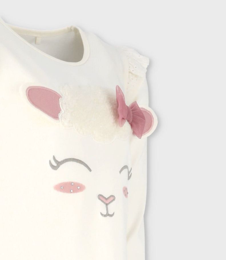 Polera niña con vuelos blanco Limonada-2