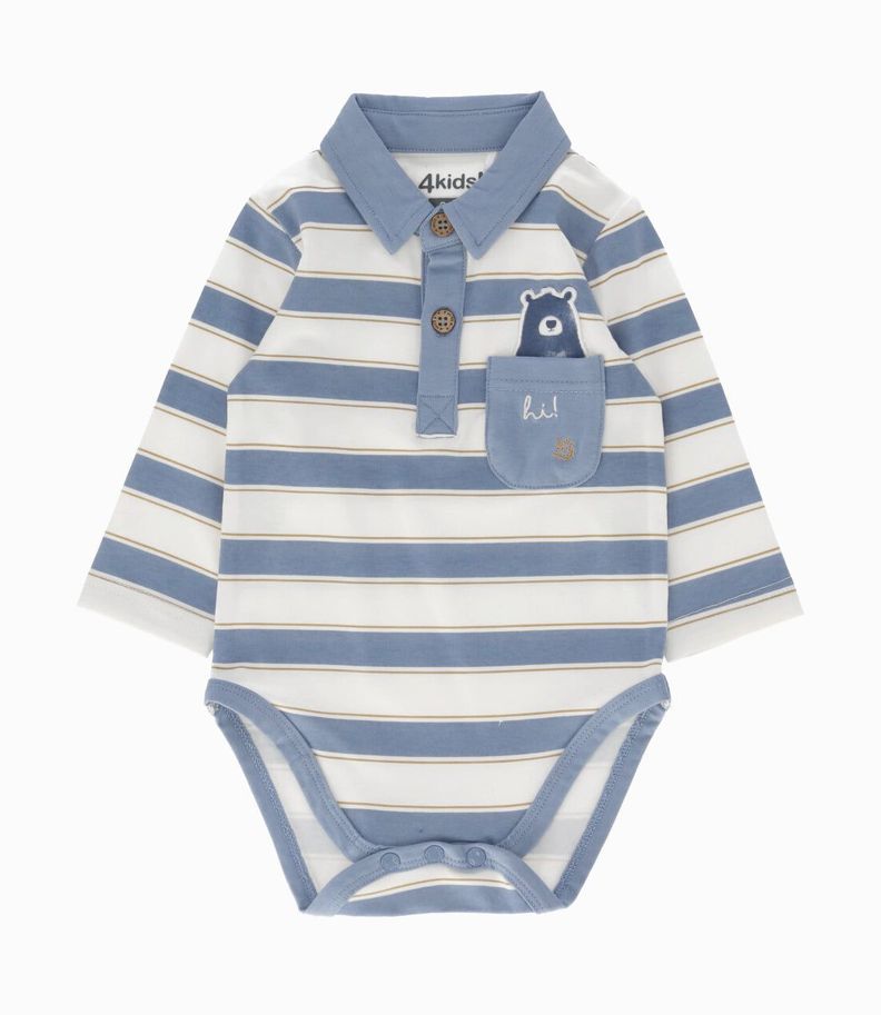 Conjunto recién nacido 3 piezas celeste 4 Kids-1
