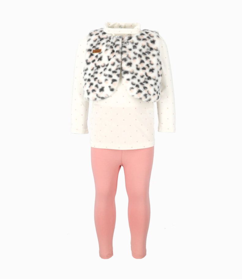 Conjunto bebés con bolero palo rosa Limonada-0
