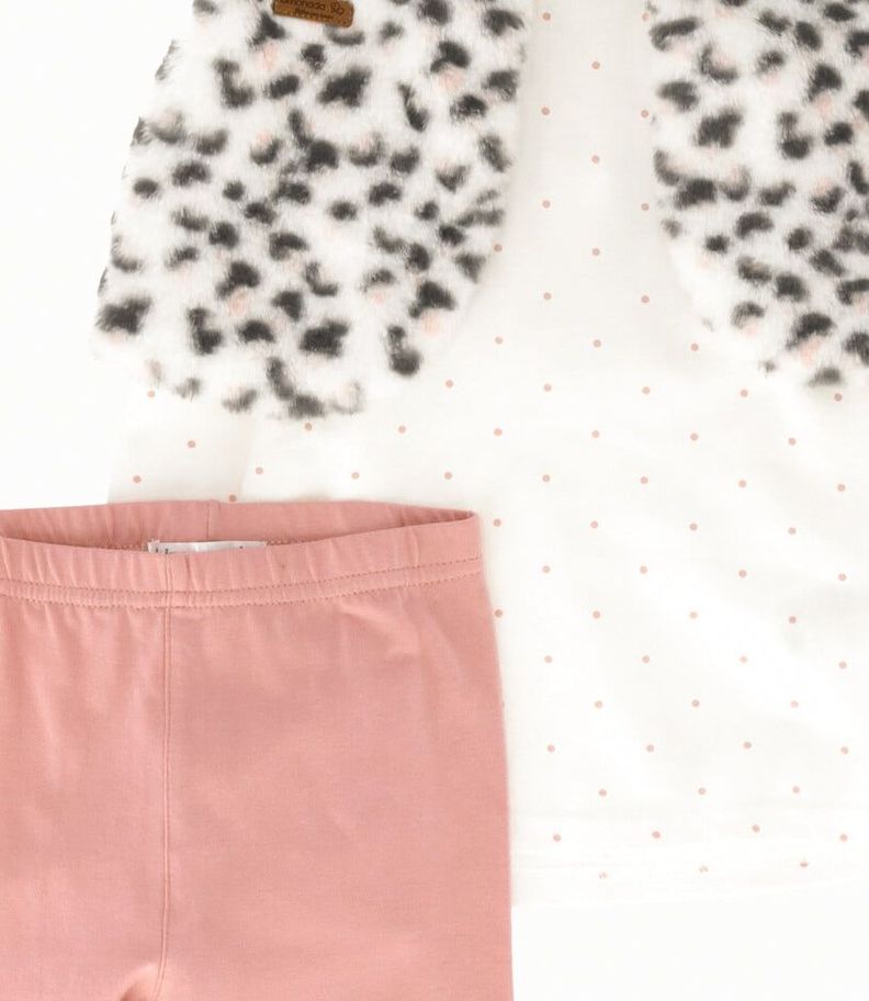 Conjunto bebés con bolero palo rosa Limonada-3