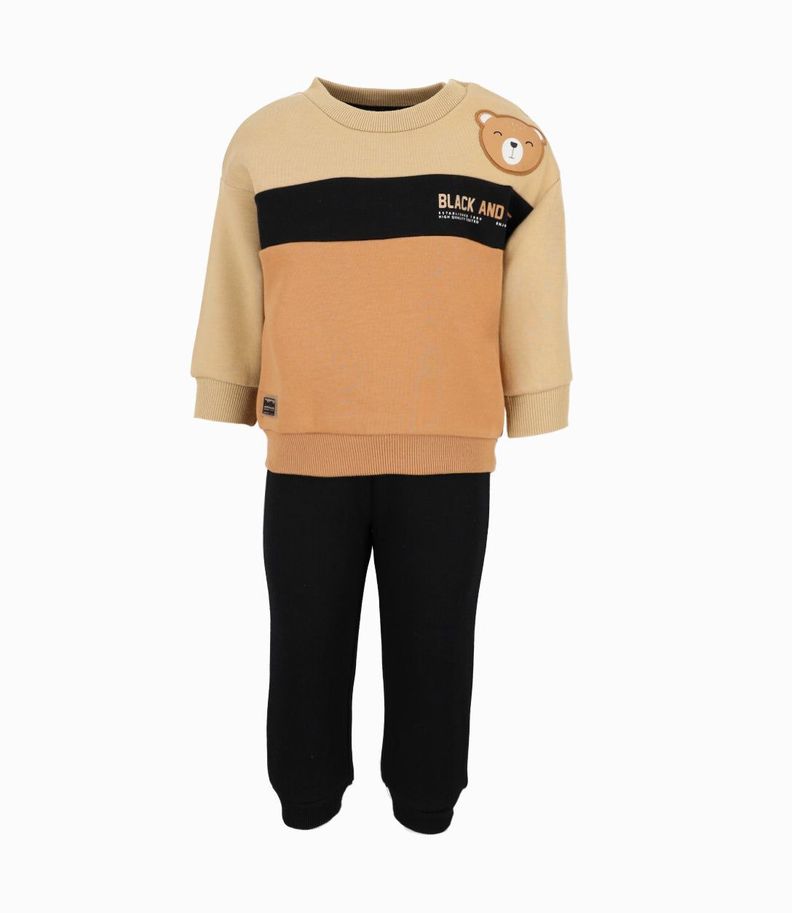 Buzo bebés tricolor beige Black and Blue-0
