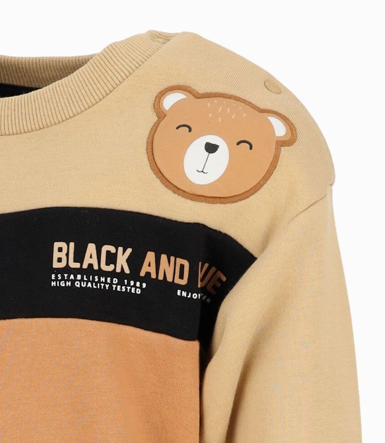 Buzo bebés tricolor beige Black and Blue-2