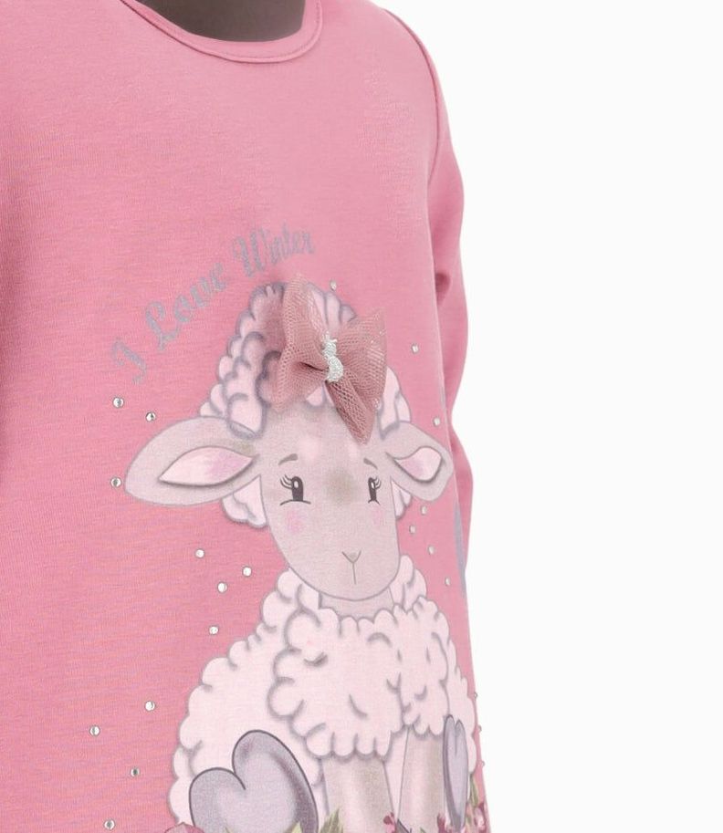 Polera bebés con oveja burdeo Limonada-3