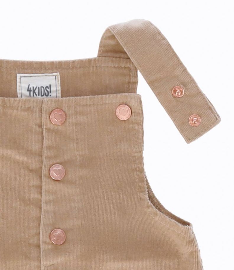 Jardinera bebés cotelé beige 4 Kids-2