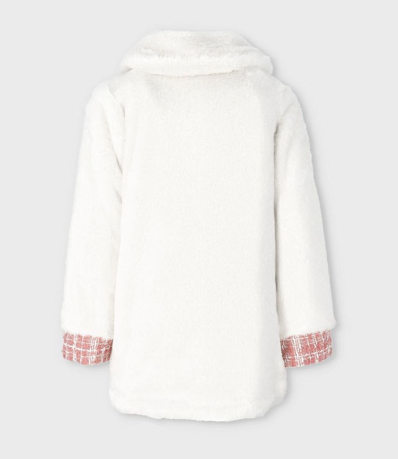 Chaqueta niña sherpa blanco Limonada-2