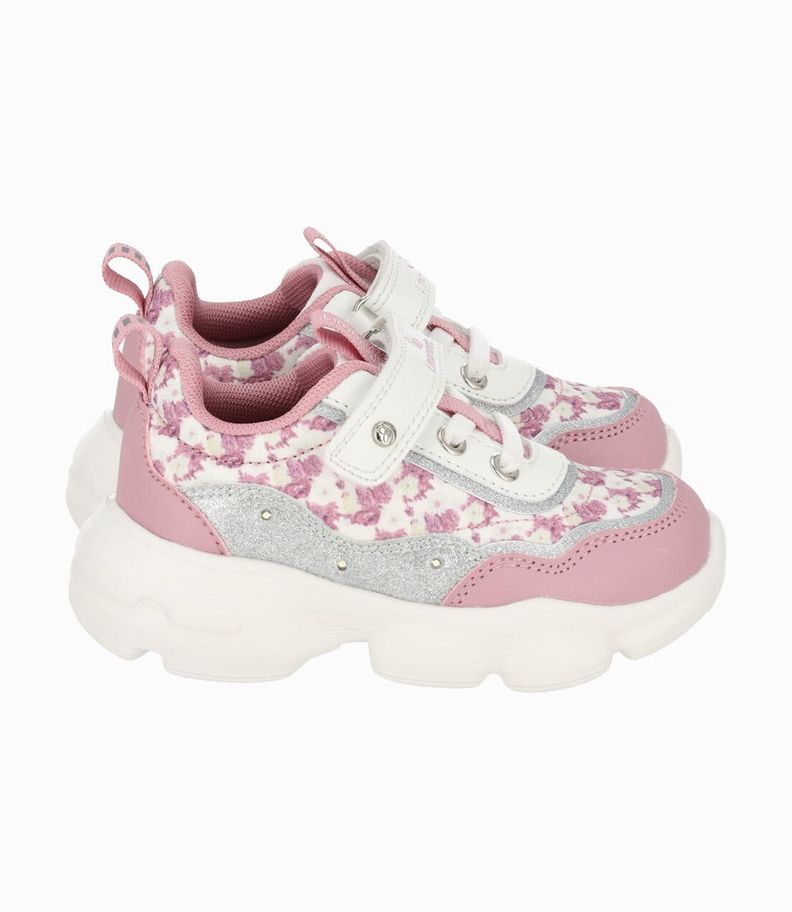 Zapatilla bebés con luces rosado Limonada-1