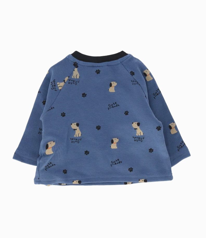 Conjunto recién nacido de perritos celeste Black and Blue-2