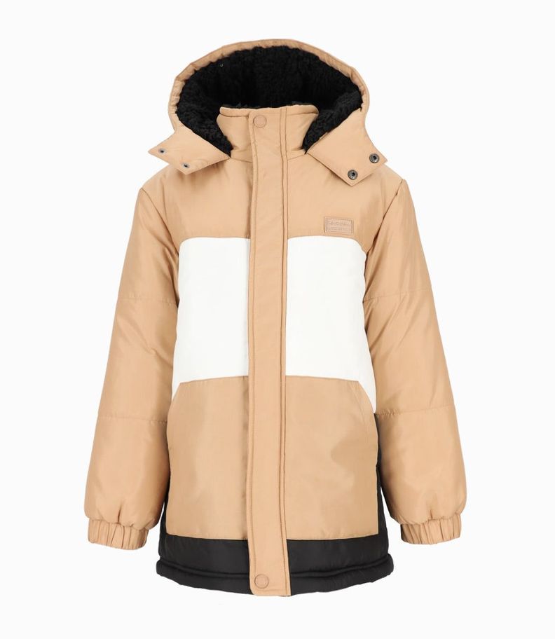 Parka niño impermeable beige Black and Blue-0