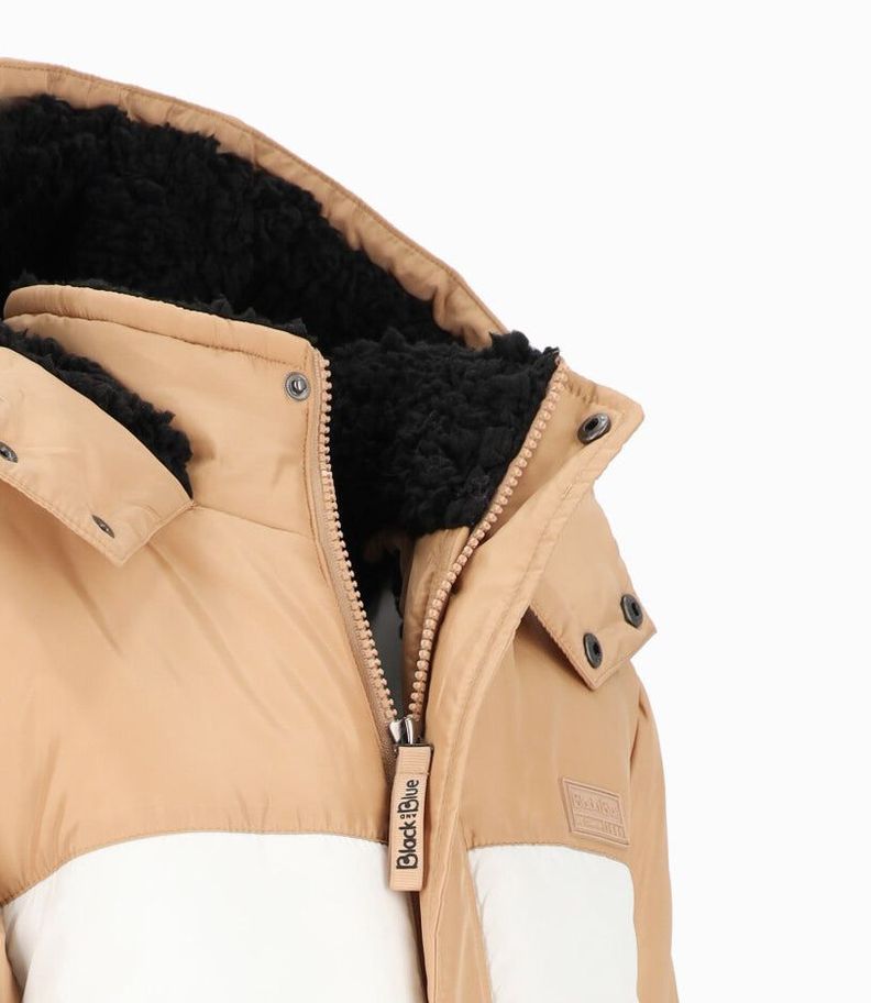 Parka niño impermeable beige Black and Blue-2