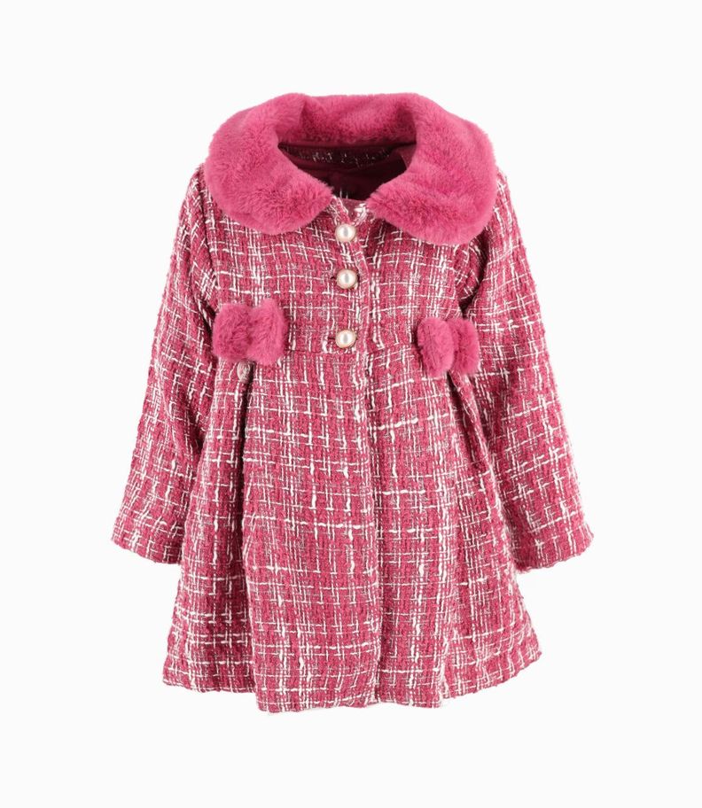 Conjunto bebés de vestido y abrigo burdeo Limonada-3
