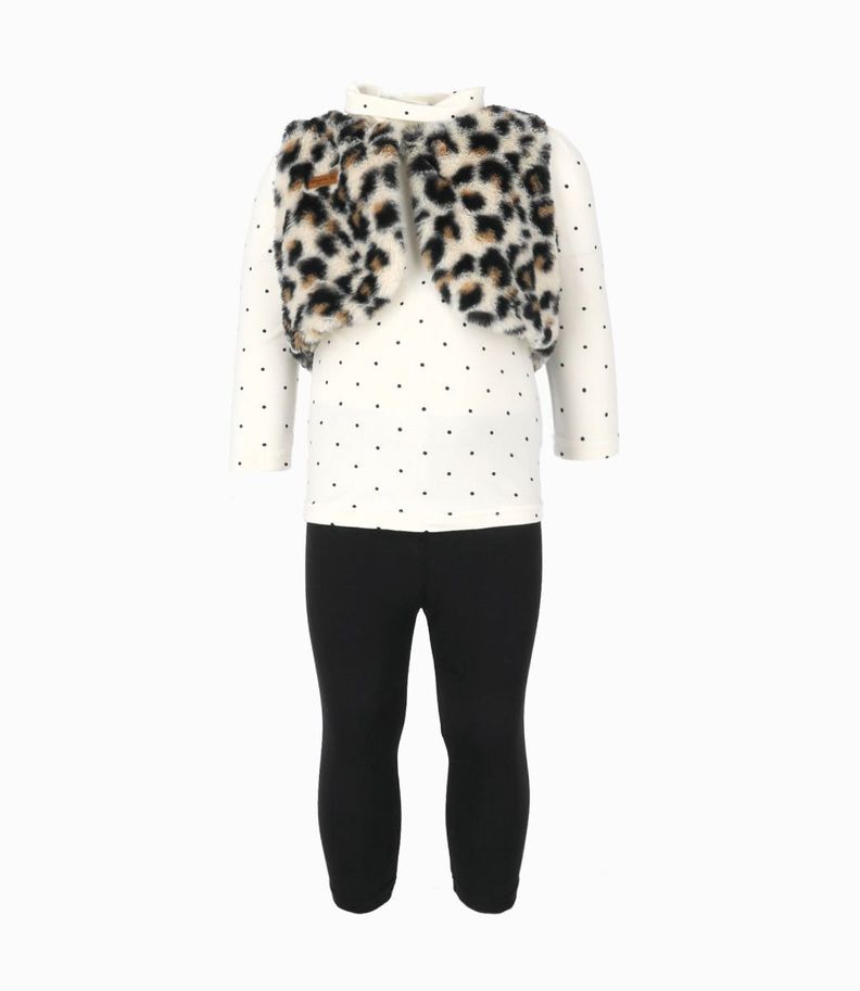 Conjunto bebés con bolero negro Limonada-0