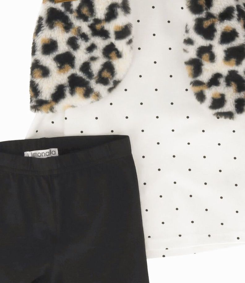 Conjunto bebés con bolero negro Limonada-3