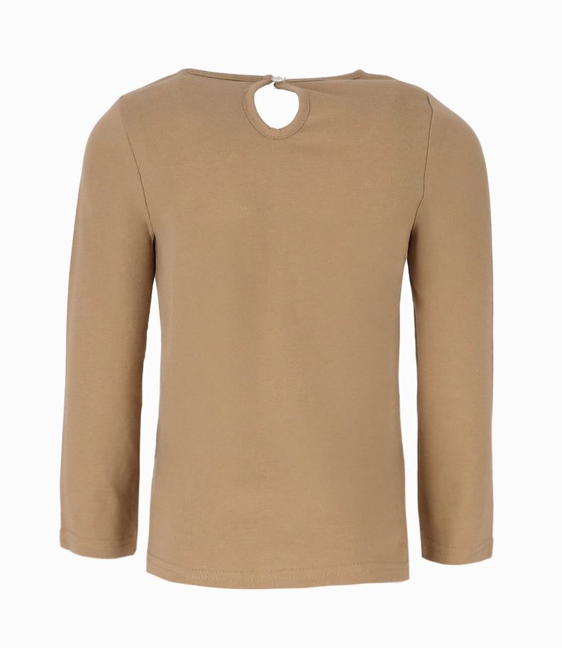 Polera niña con osito beige Limonada-1