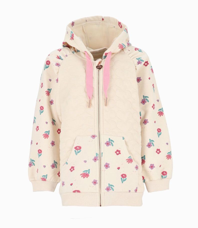 Polerón niña con flores beige 4 Kids-1