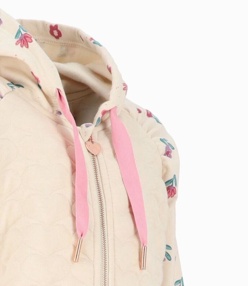 Polerón niña con flores beige 4 Kids-3