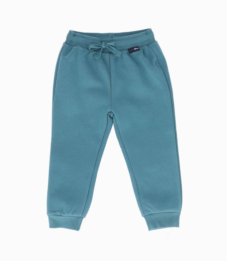 Pantalón de buzo bebés jogger petróleo Black and Blue-0