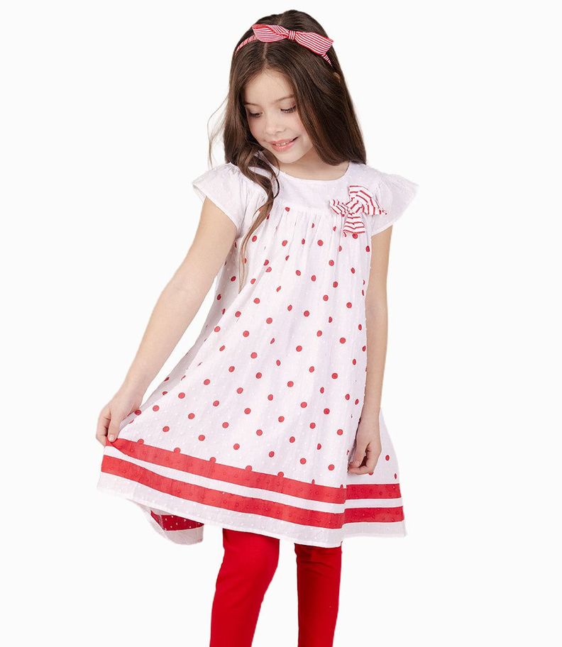 Conjunto Niña Con Puntos Rojo