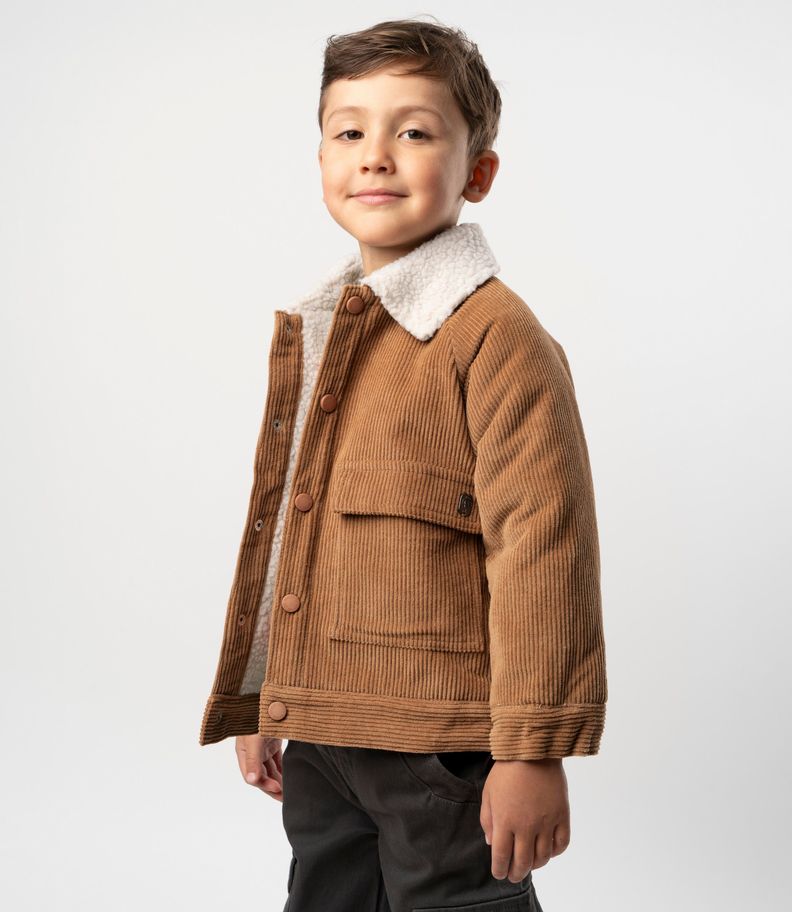 Chaqueta niño cotelé gris 4 Kids-0