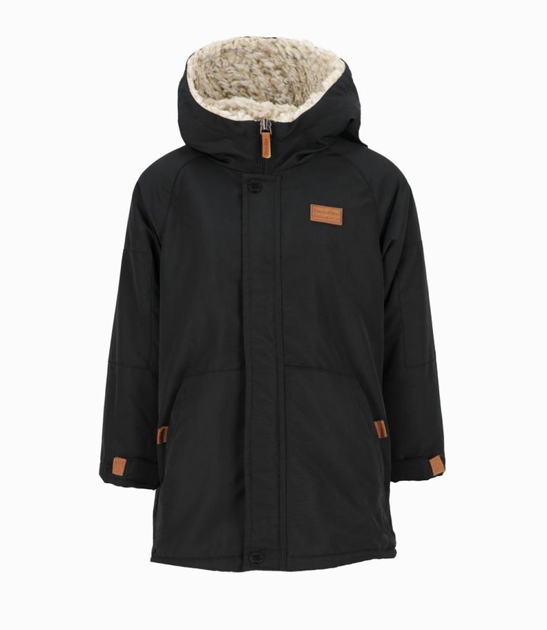Abrigo niño impermeable negro Black and Blue-1