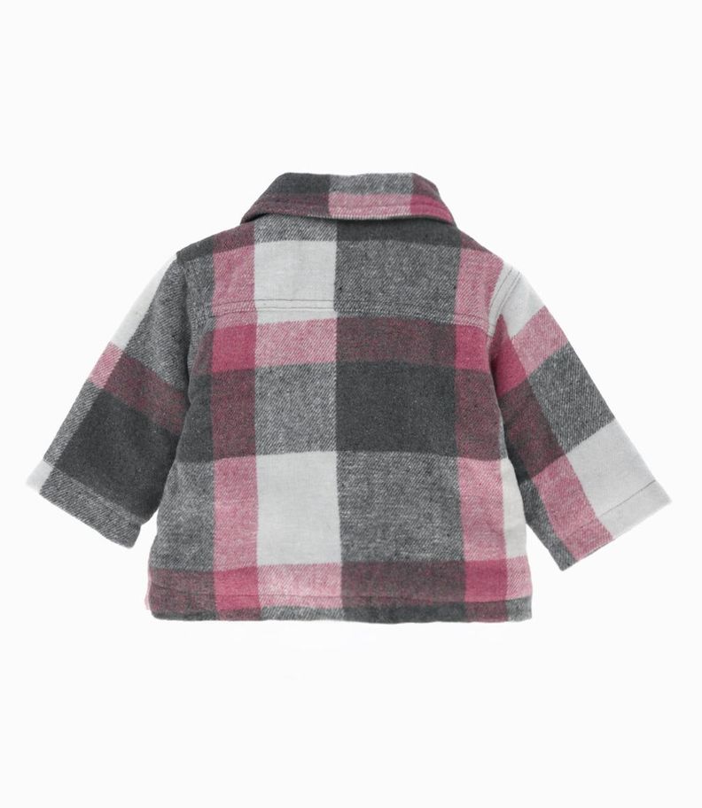 Chaqueta bebés cuadrillé gris Limonada-1
