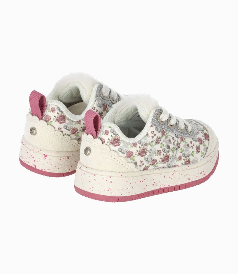 Zapatilla bebé niña con luces plateado Limonada-2