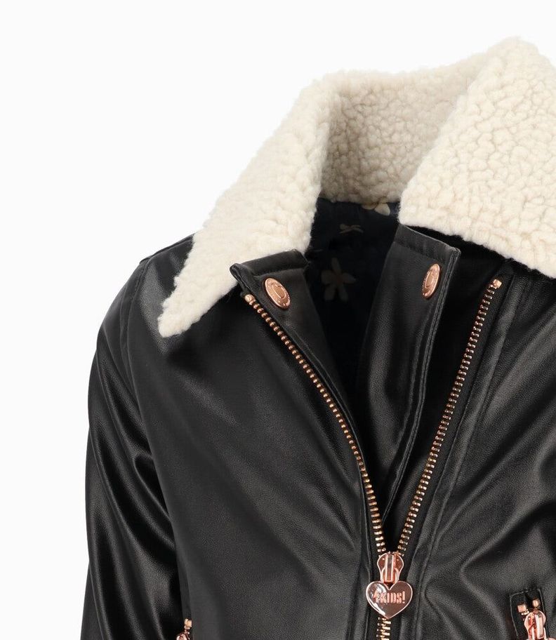 Chaqueta niña biker negro 4 Kids-3