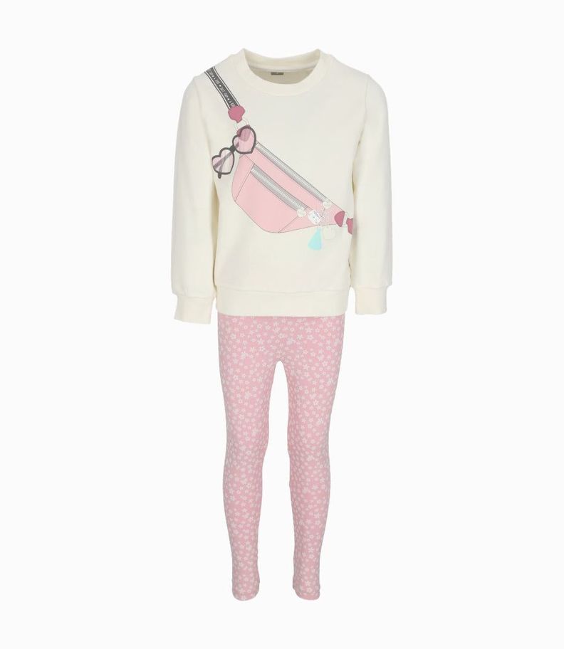 Conjunto niña con cartera blanco 4 Kids-0