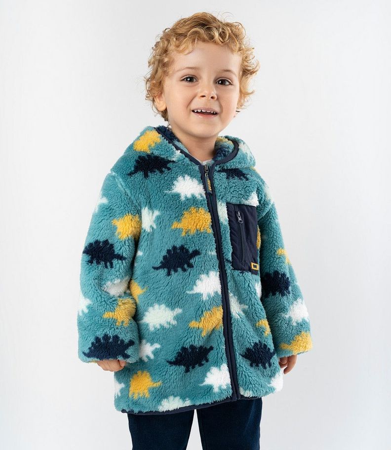 Chaqueta bebés con dinosaurios verde 4 Kids-0