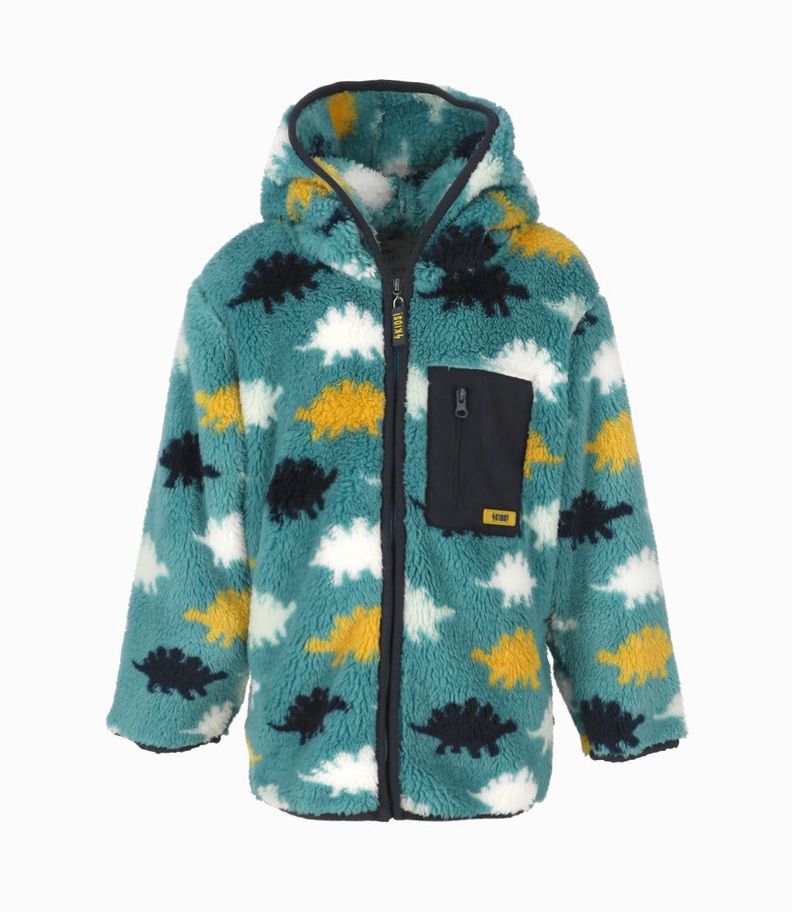 Chaqueta bebés con dinosaurios verde 4 Kids-1