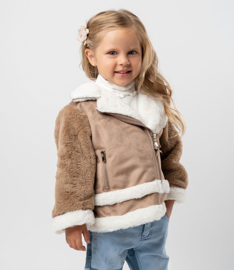 Chaqueta bebés aviadora chocolate Limonada-0