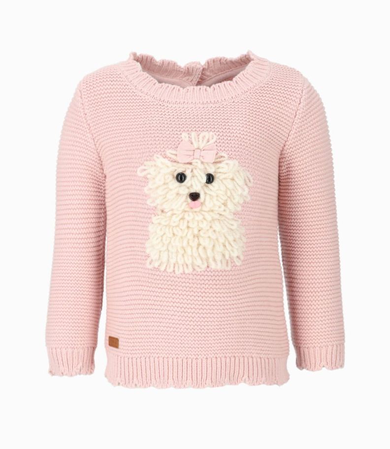 Chaleco niña con perrito rosado Limonada
