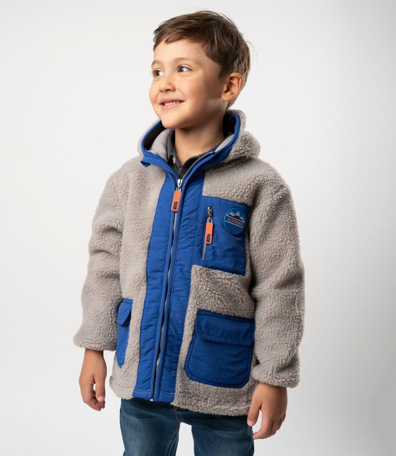Polerón niño sherpa gris 4 Kids-0