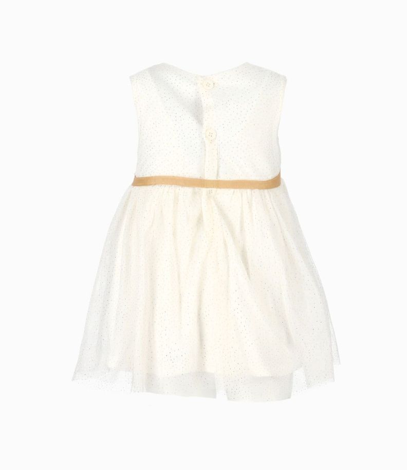 Conjunto bebés de vestido y abrigo blanco Limonada-2
