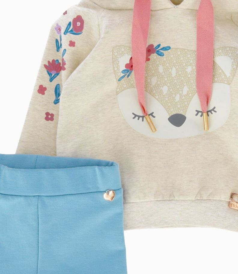 Conjunto bebés con diseño beige 4 Kids-3