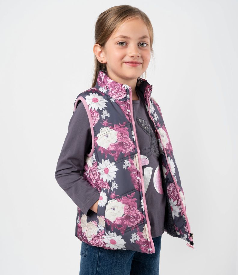 Parka niña sin mangas gris Limonada-0