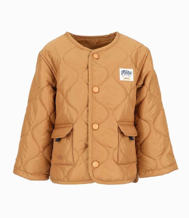 Chaqueta bebés quilt camel Black and Blue-0
