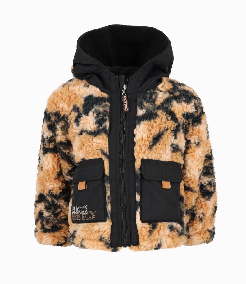 Polerón bebés sherpa camel Black and Blue-0