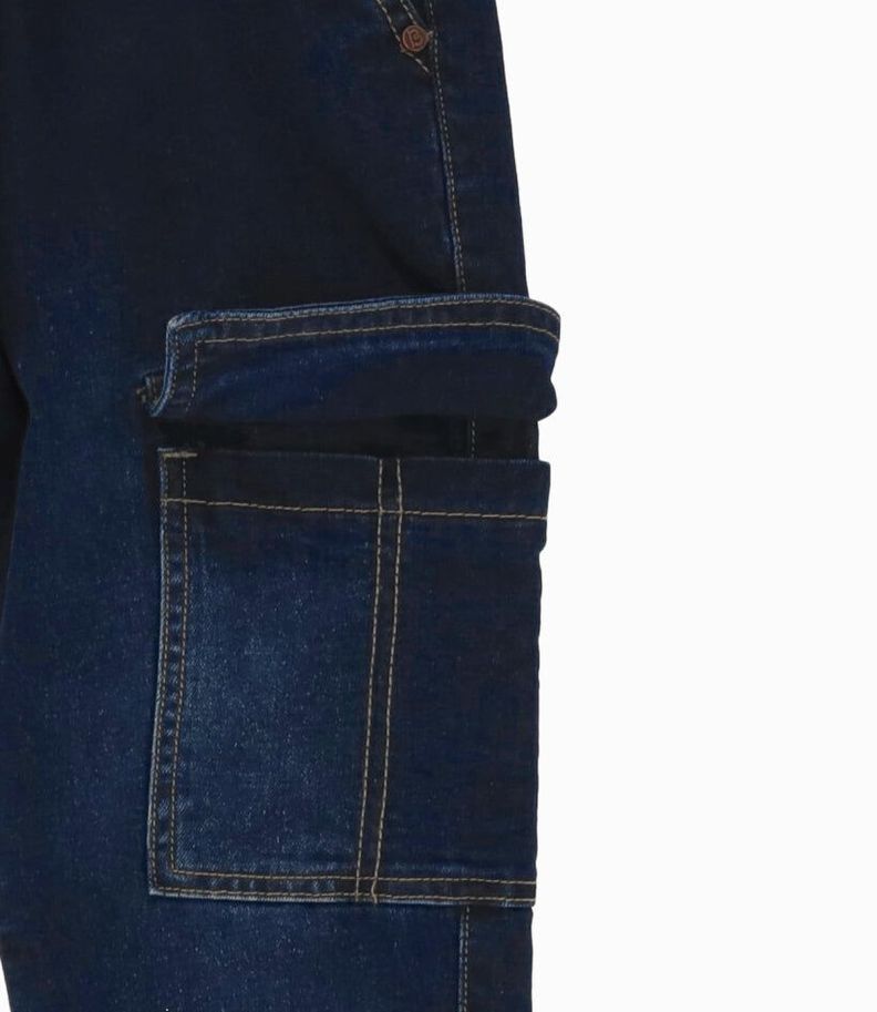 Jeans niño cargo denim azul Black and Blue-2
