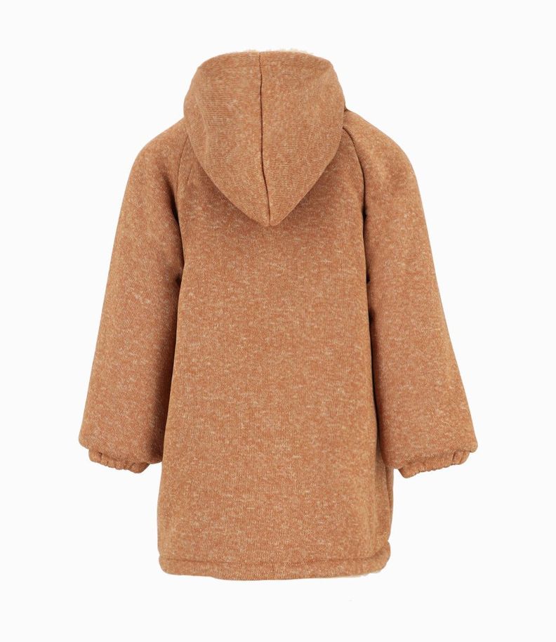 Abrigo niño con gorro camel Black and Blue-2