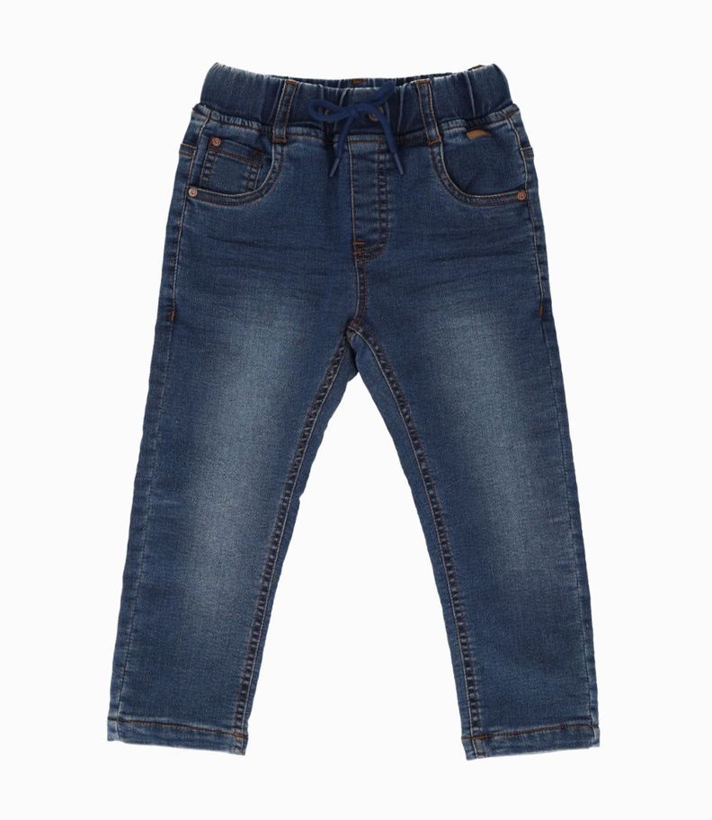 Jeans niño leggings denim azul Black and Blue-0