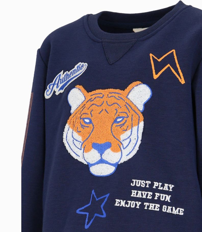 Polerón niño tigre azul 4 Kids-3