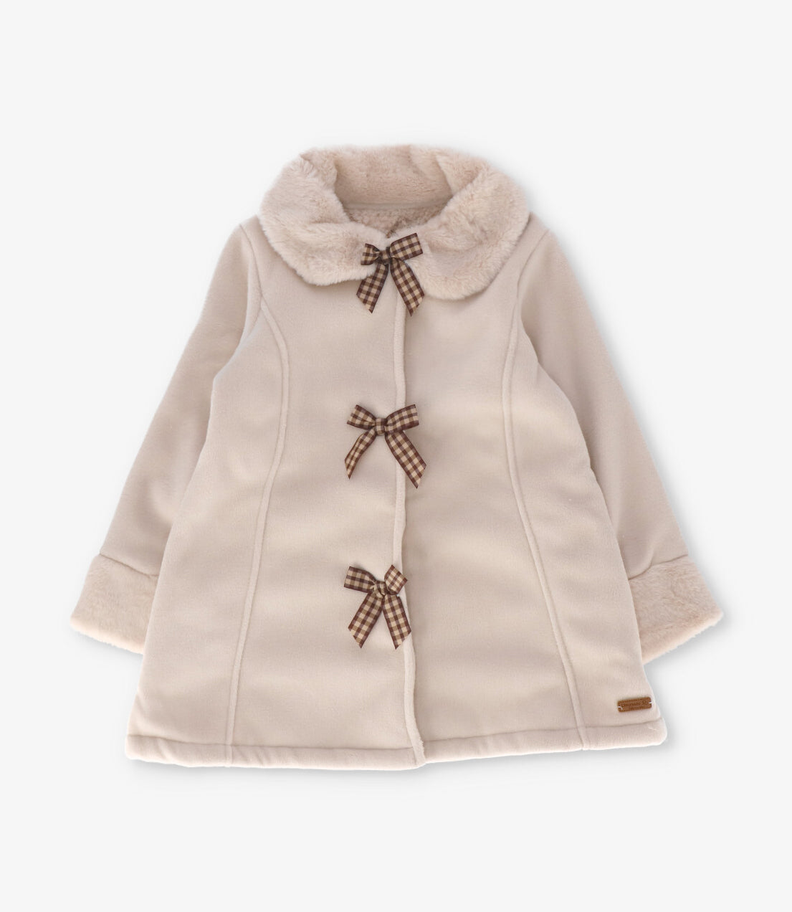 Abrigo nina  beige Limonada 4 anos